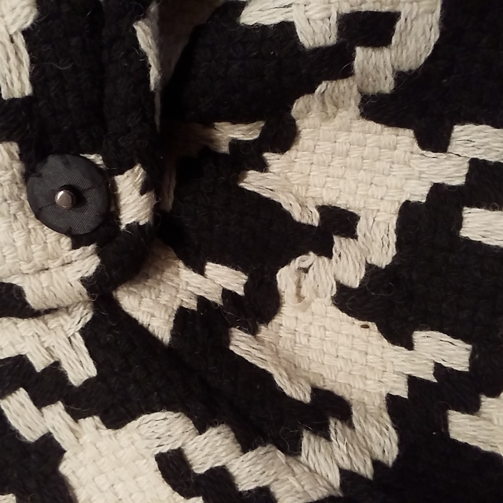 Ya Da Black & White Houndstooth Jacket Size M - Picture 7 of 8
